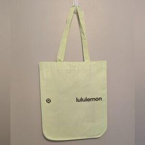 Lululemon Bright Highlighter Yellow Green Shopping Tote Bag